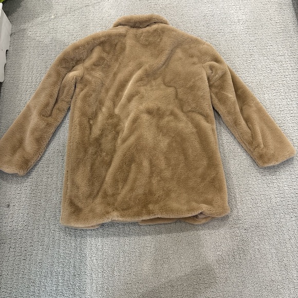 Nordstrom Beige Faux Fur Coat - Picture 2 of 3